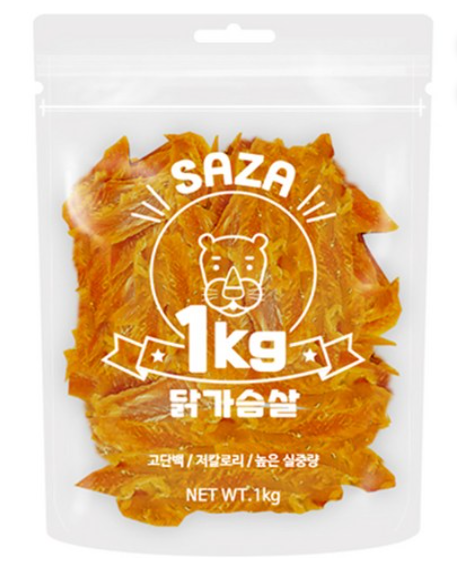 사자 강아지 대용량 실속형 간식, 오리우피껌, 1kg, 1개
