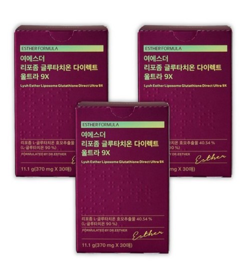 여에스더 리포좀 글루타치온 다이렉트 울트라 9X, 3개, 30회분