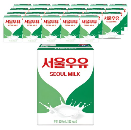 서울우유 멸균 흰우유, 200ml, 24개
